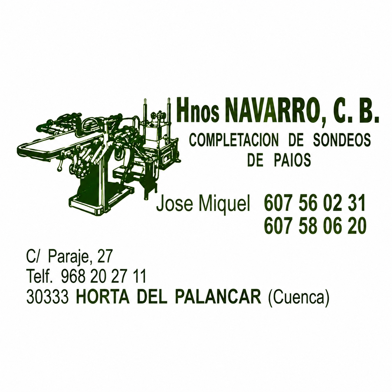 Hnos. Navarro C.B. — Completación de Sondeos
